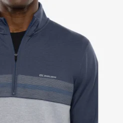 BAUER // TRAVIS MATHEW HECKLE DECK 1/2 ZIP -Bauer heckledeck grey 4