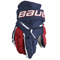 BAUER SUPREME MACH GLOVE INTERMEDIATE -Bauer machglove navy red white 1