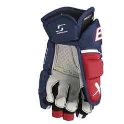 BAUER SUPREME MACH GLOVE INTERMEDIATE -Bauer machglove navy red white 2